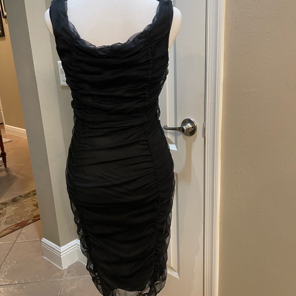 Express Black Mesh Detail Dress - Picture 2 of 3